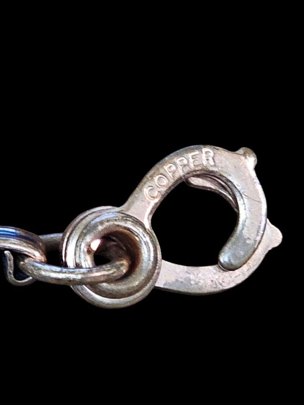 Vintage Copper Native American Theme Link Bracelet Buffalo Eagle Chief 7" - Picture 3 of 14
